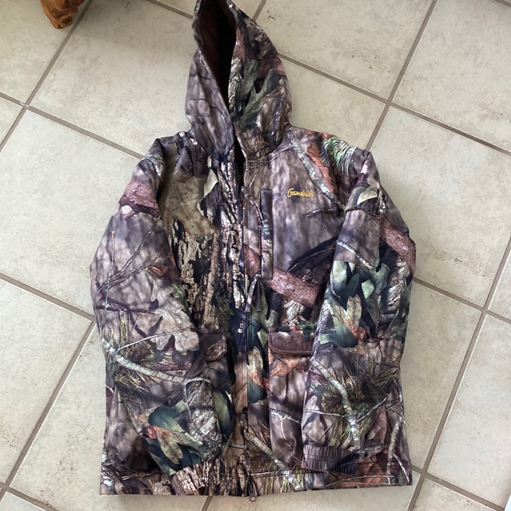 Gamehide youth large mossy oak print hunting jacket